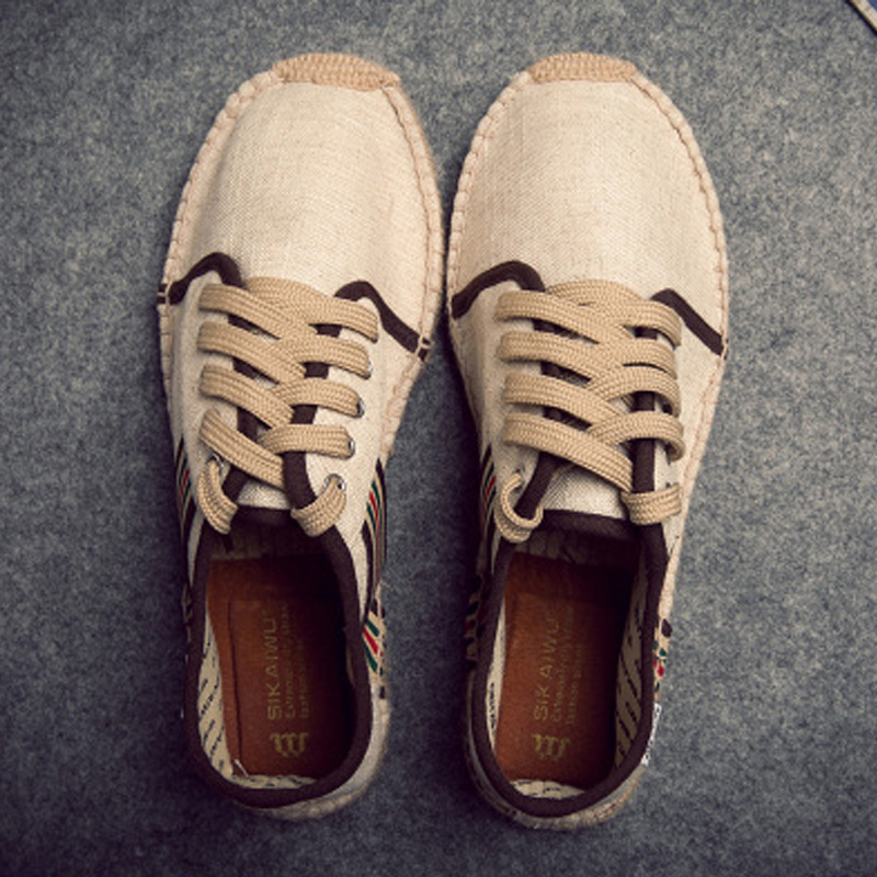 Men's Lace-up Canvas Fisherman Shoes foto 5