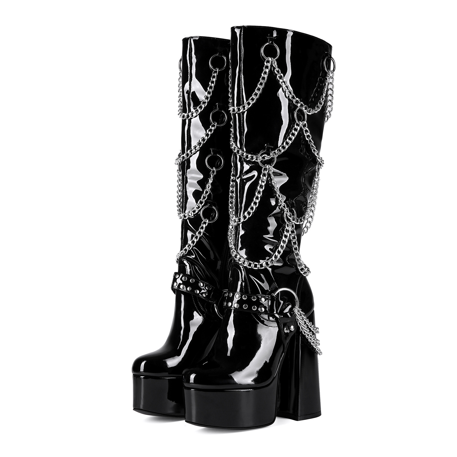 Extra-thick High Heel Plus-size Thigh-high Boots For Women foto 3