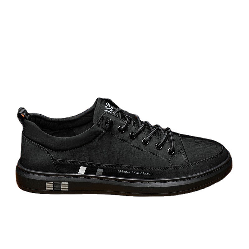 Breathable Ice Silk Cloth Casual Shoes Pure Color Tied Casual And Comfortable Low Top Sneaker foto 2