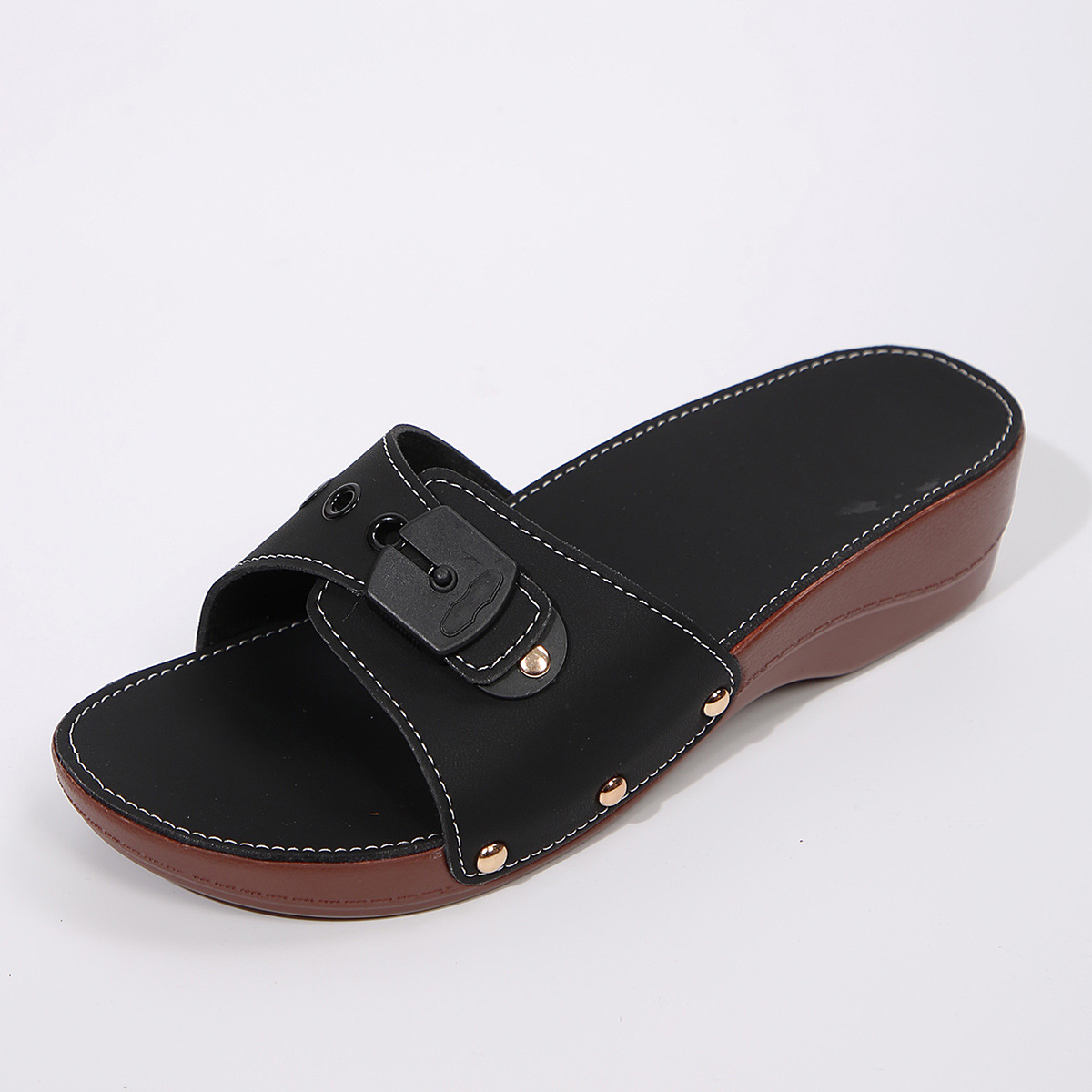 Belt Buckle Women's Outer Wear Rivet Lightweight Leisure Sandals foto 5