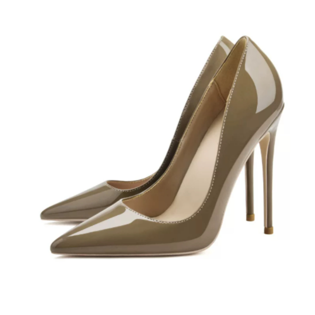 Sharp Pointed Sexy Slim Heel Plus Size High Heels Black foto 4