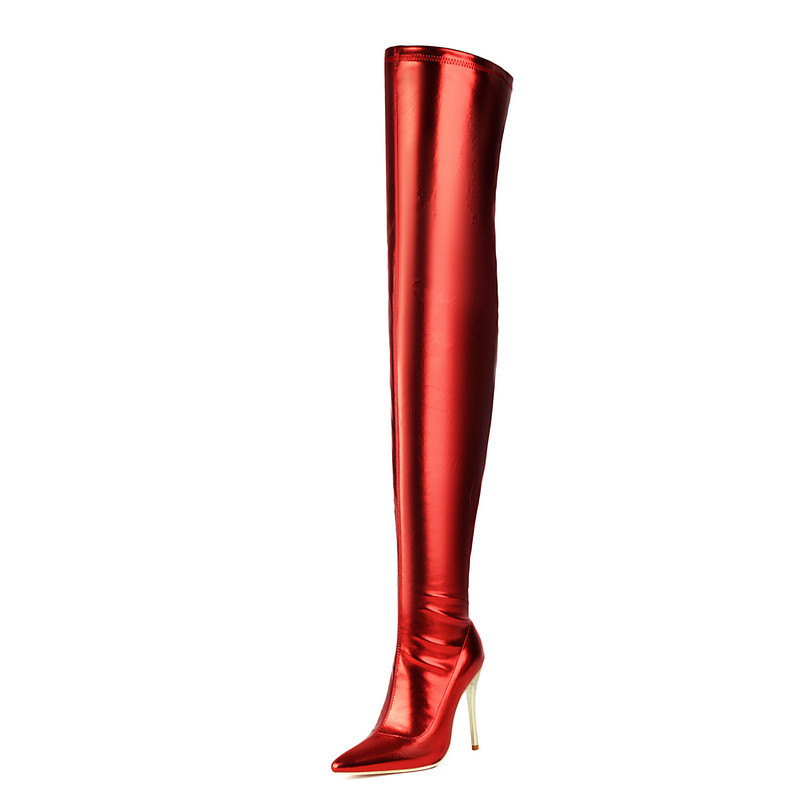 Steel-pole Dance Boots Pointed-toe Stiletto-heeled Ultra-high-heel Riding Boots foto 3