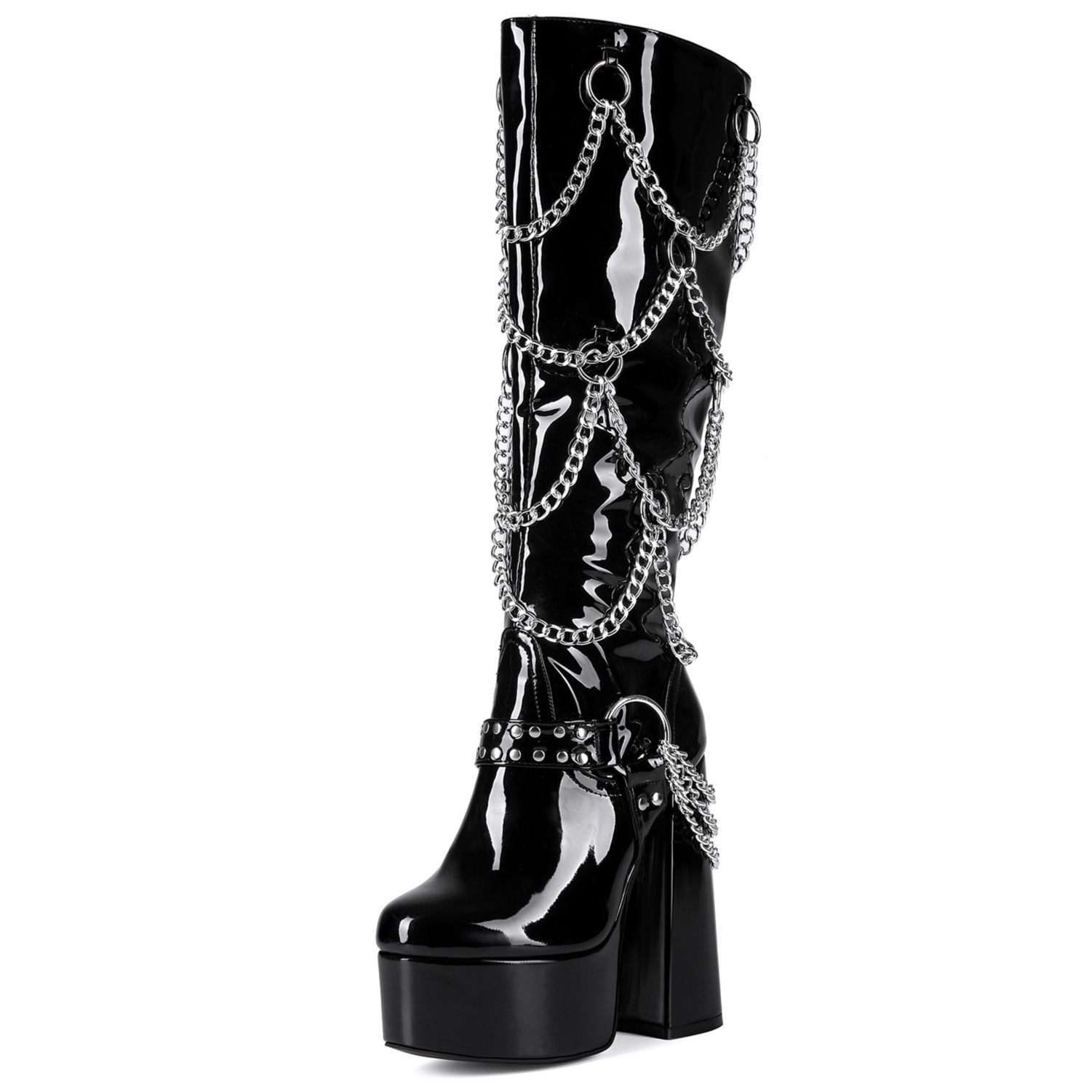 Extra-thick High Heel Plus-size Thigh-high Boots For Women foto 5