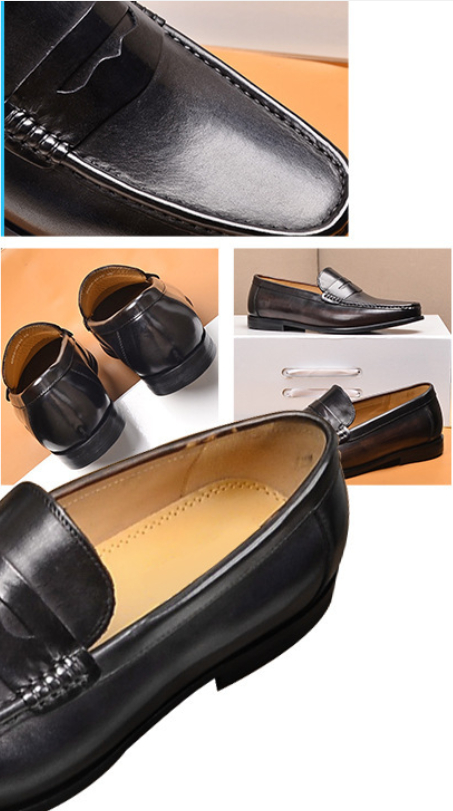 Men's Fashion Breathable Casual Leather Shoes foto 5