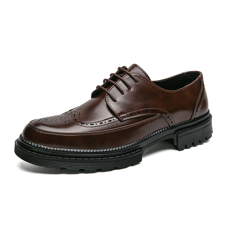 Men's Korean-style Pointed Leather Shoes Trendy British-style Casual Formal Wear foto 4
