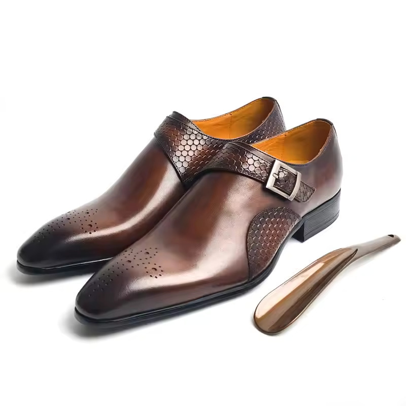 High-quality Mens Leather Shoes Casual Business Fashionable Office Footwear foto 4