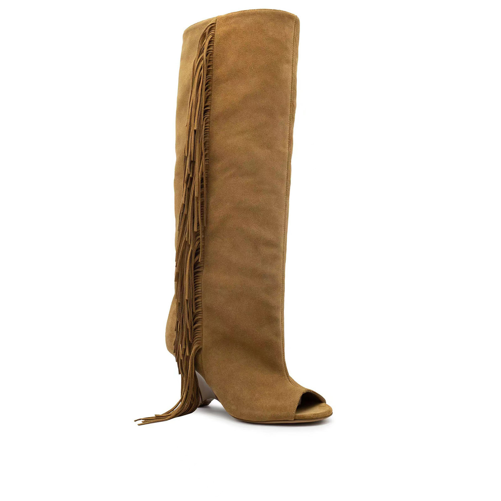 Women's Peep Toe Wedge Suede High Heel Party Banquet Sandal Boots foto 2