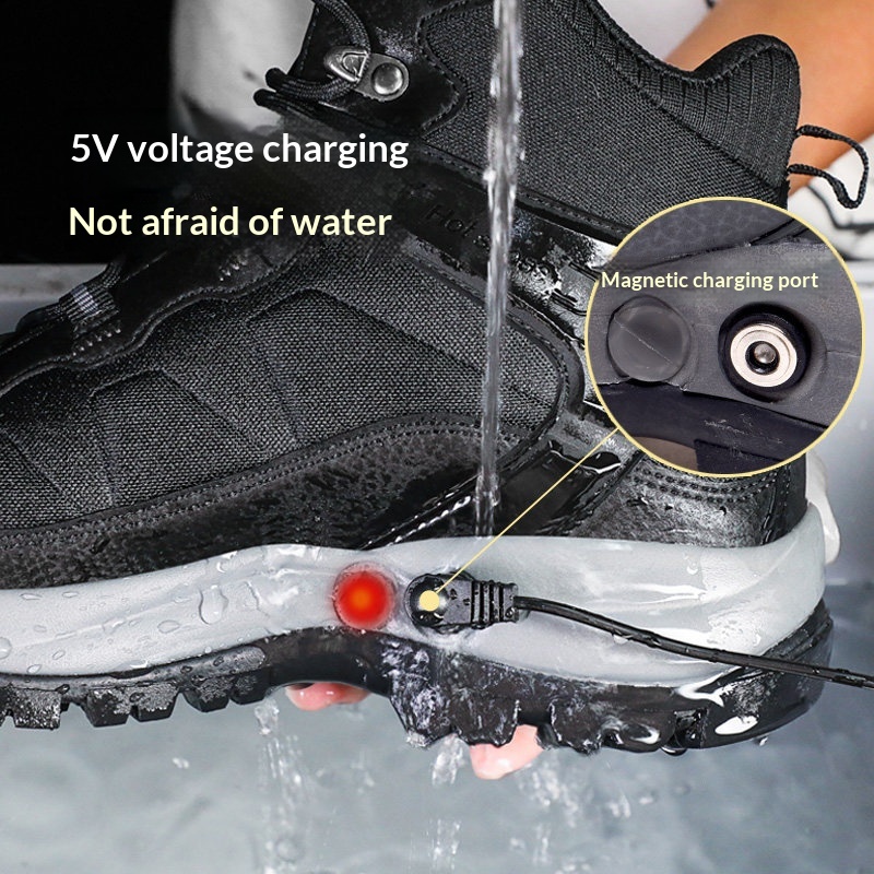 Electric-heated Thermal Cotton Shoes For Winterkeep Your Feet Warm While You Walk foto 3