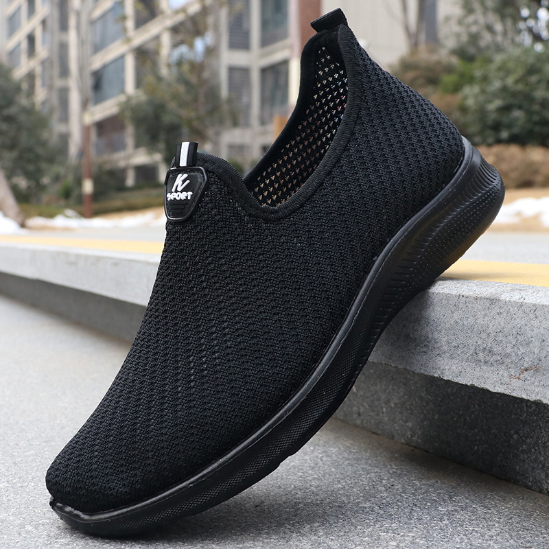 Spring Men's Shoes Casual Shoes, Breathable Flyknit Sneakers foto 5