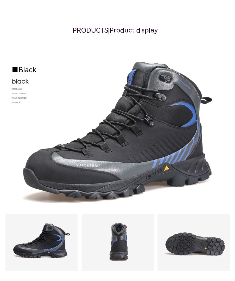 High-top Waterproof Shoes Soft Bottom Non-slip Leather foto 3