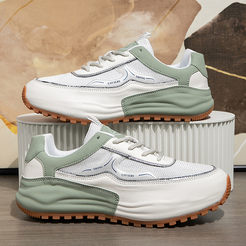 Men's Cattle Leather Bag Sole Student Leisure Sports Platform Height Increasing Insole foto 2