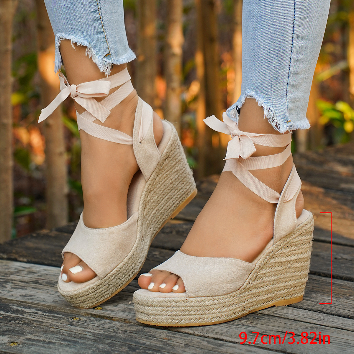 Women's Fashion Strap Plus-Size Open-Toe High-Heel Sandals foto 2