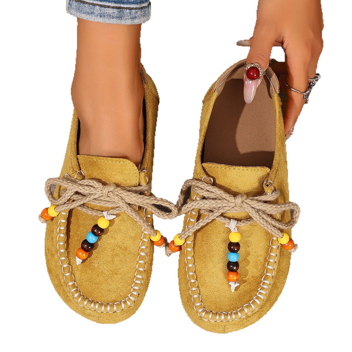 Plus-size Vintage Birkenstock-style Suede Casual Loafers foto 5