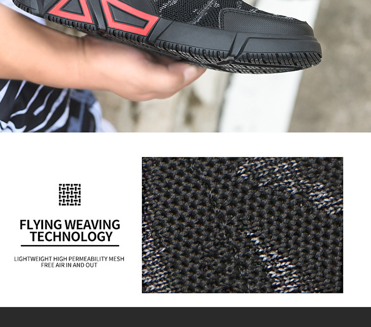 Stylish And Lightweight Safety Protection Anti-smashing And Anti-penetration Non-slip Wear-resistant Work Shoes Men foto 3