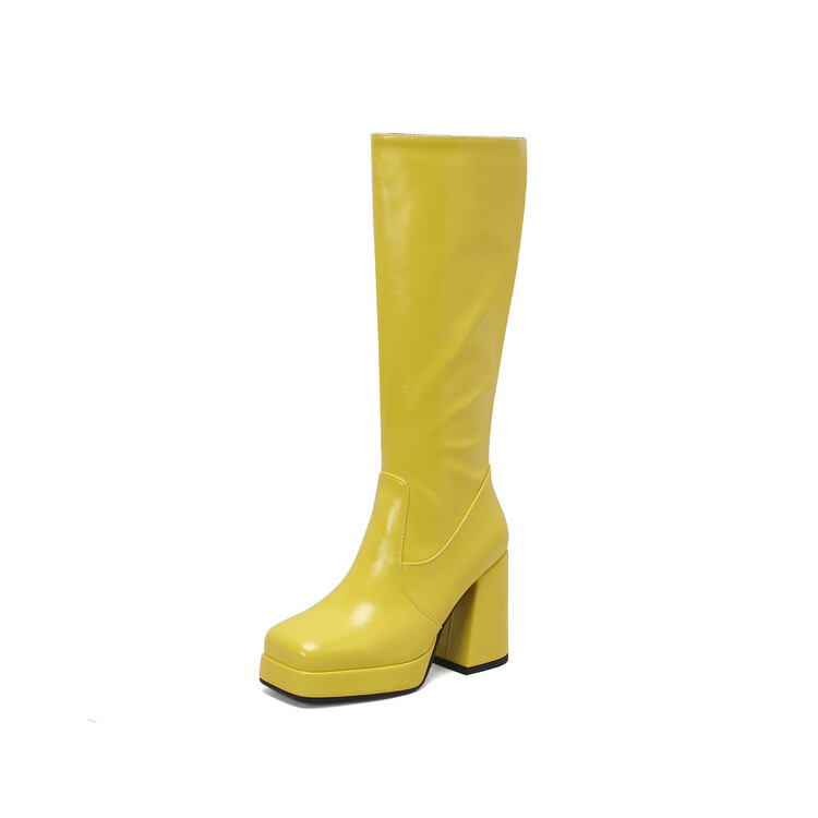 Fashionable High Heel Platform Tall Boots For Women Plus Size foto 5