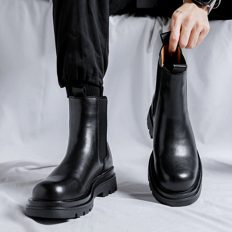 Chelsea Men's High-top Smoke Pipe British Martin Boots foto 5