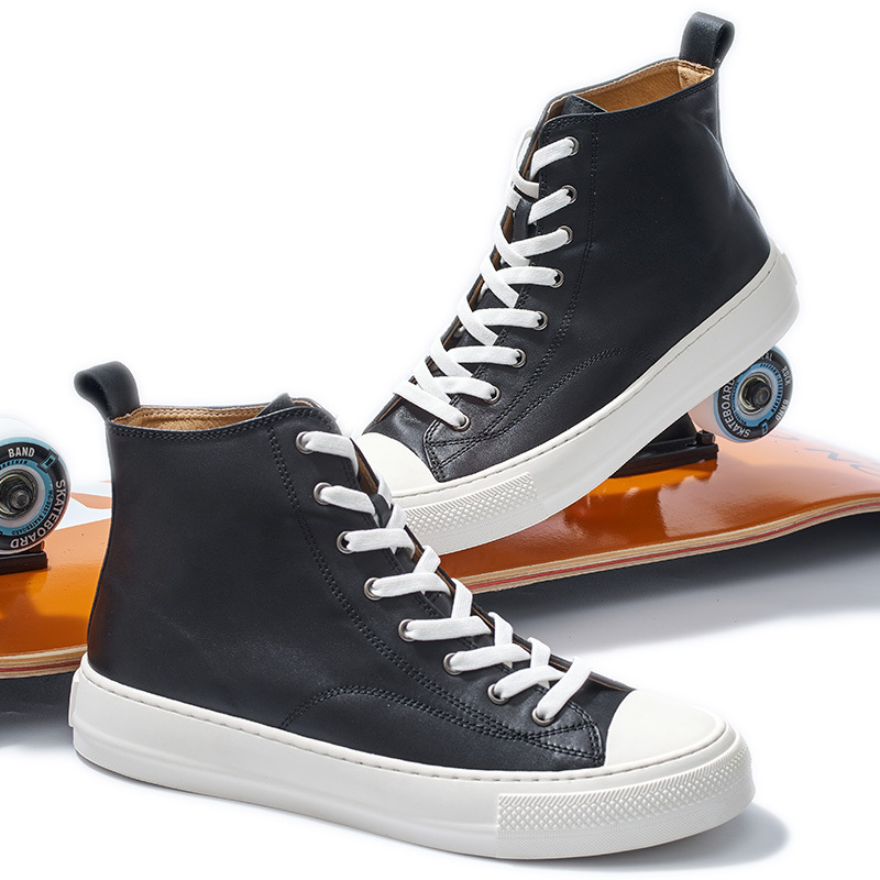 Genuine Leather Retro Japanese And Korean Style Sneakers foto 4