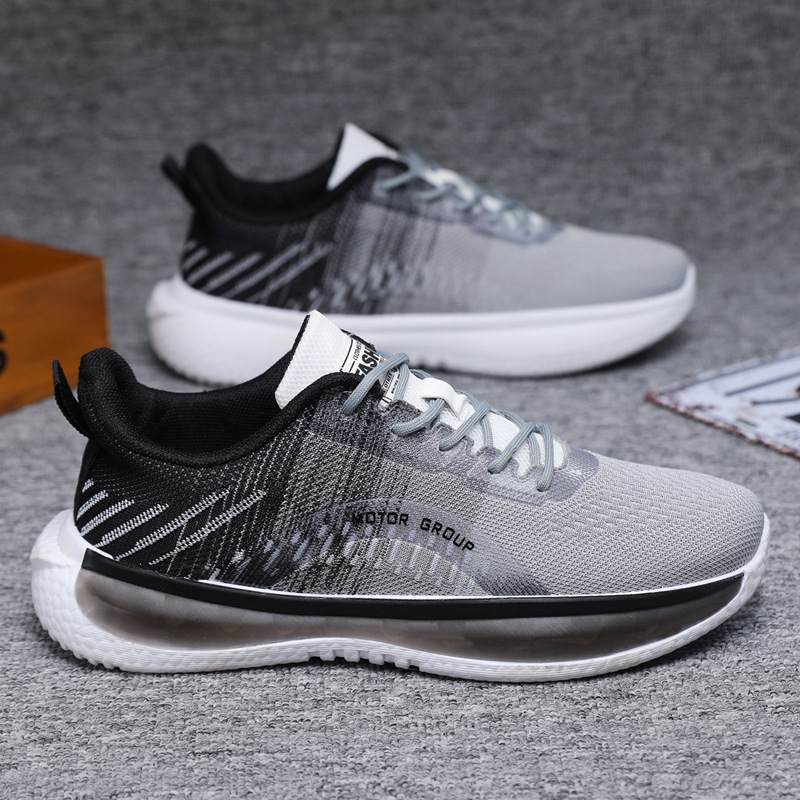 Thin Mesh Breathable Lace Up Thick Bottom Men's Sneaker foto 4