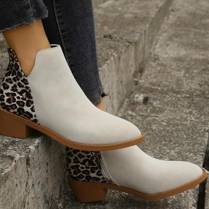 Low-heeled Boots With Side Zipper foto 3