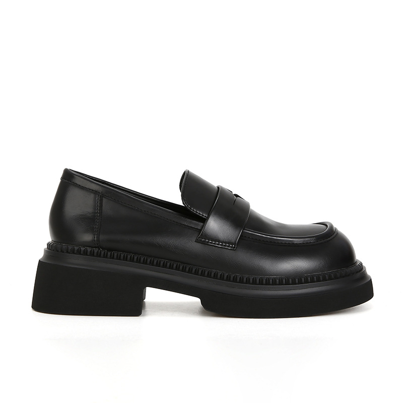 British Style Retro Rub Colored Thick Bottom Loafers foto 5