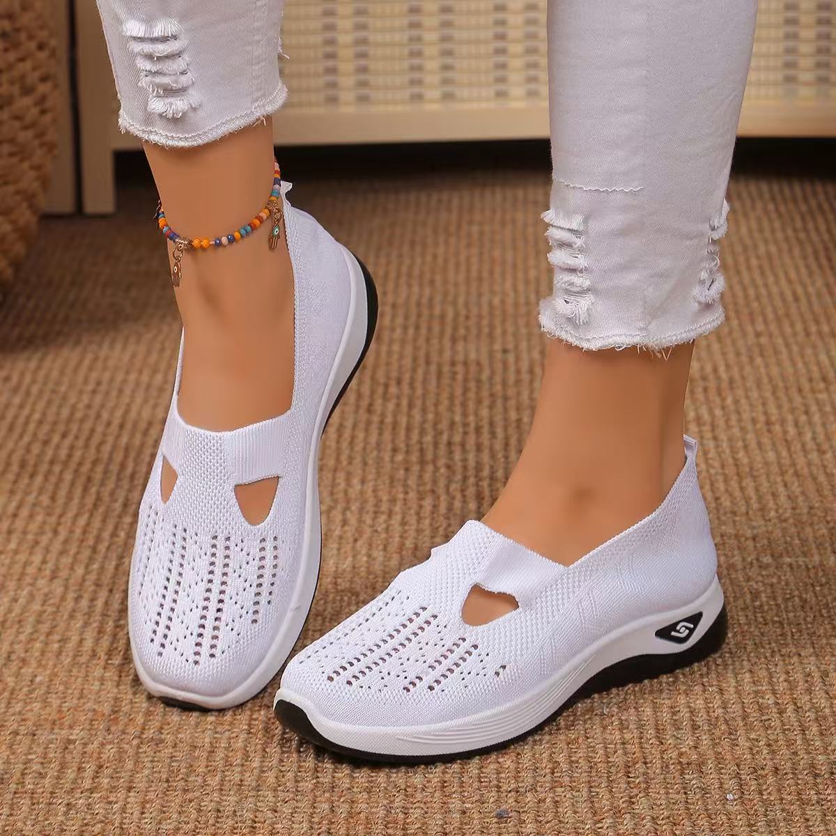 Middle-aged And Elderly Mom Shoes Soft Bottom Casual Mesh Shoes foto 4