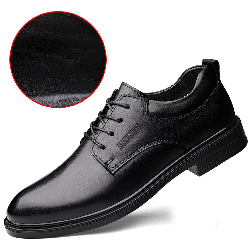 Mulin Sen Summer Leather Formal Shoes In Extra-Large Sizes foto 5