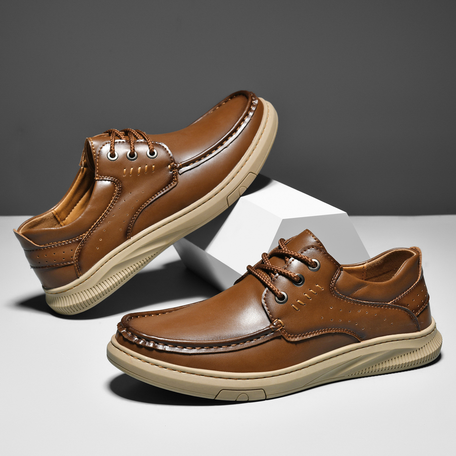 Casual Men's Doudou Comfortable Real Leather Shoes