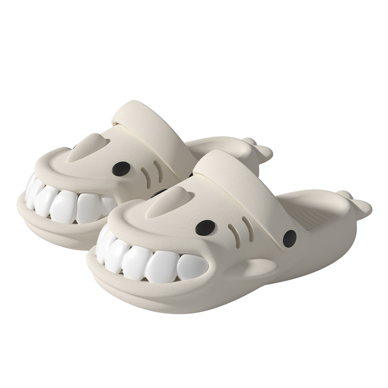 New Cute Funny Shark Slippers Summer Outerdoor Garden Shoes Indoor Non-Slip Floor Home Slipper foto 2