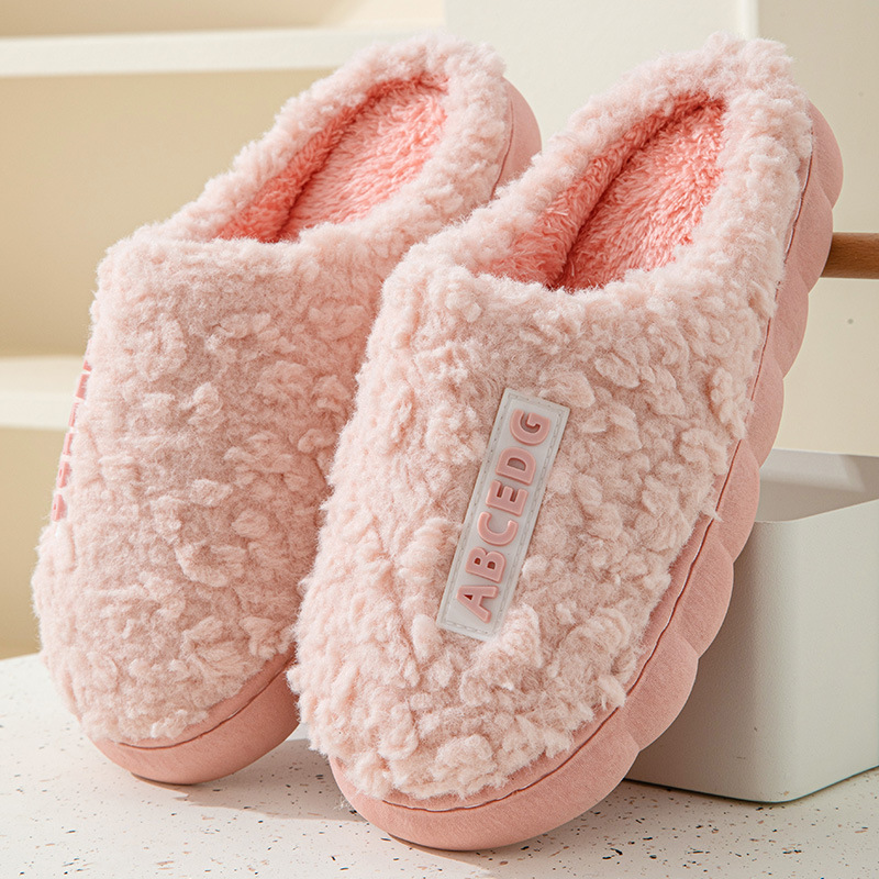 Indoor Warm Thickened Couple Cotton Slippers foto 5