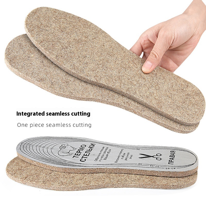 Cartoon Wool Carpet Insole Thick Warm Shock Absorption foto 2