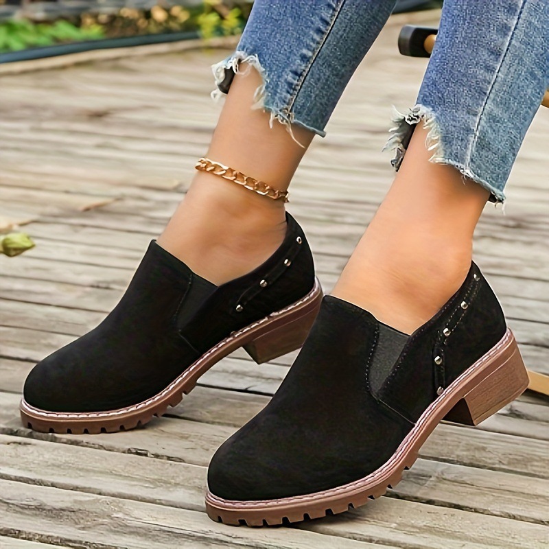 Plus Size All-match Casual Thick Heel Ankle Boots foto 3