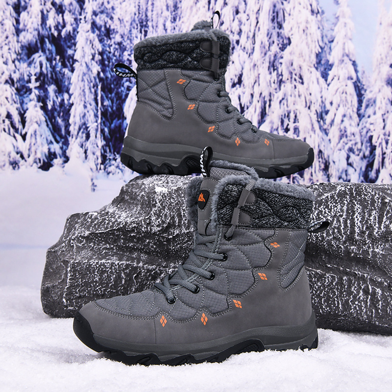 Men's Thick-soled Daily Outdoor Fleece-lined High-top Boots foto 5