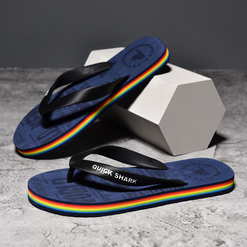 Flip Flops Men's Non-slip Flip-flop Beach Slippers foto 5
