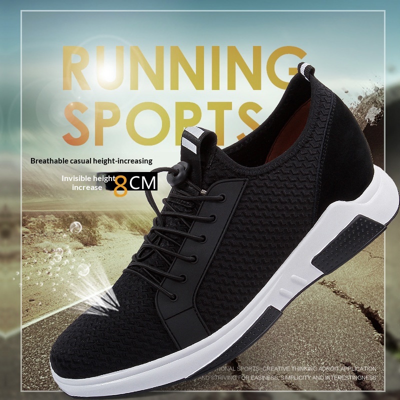 Height-increasing Sneakers Springsummer Low-top Mesh Thick Sole foto 3