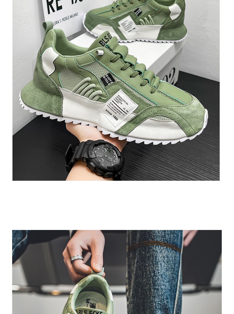Men's Spring New Fashion All-match Casual Sneaker Thick Bottom Height Increasing Non-slip foto 2
