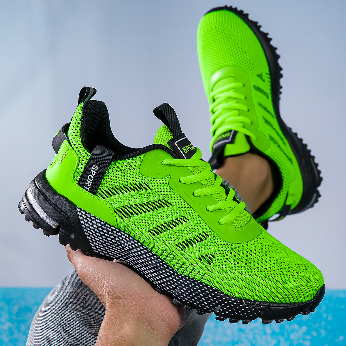 Men's Mesh Surface Lightweight Outdoor Hiking Breathable Sneakers foto 3