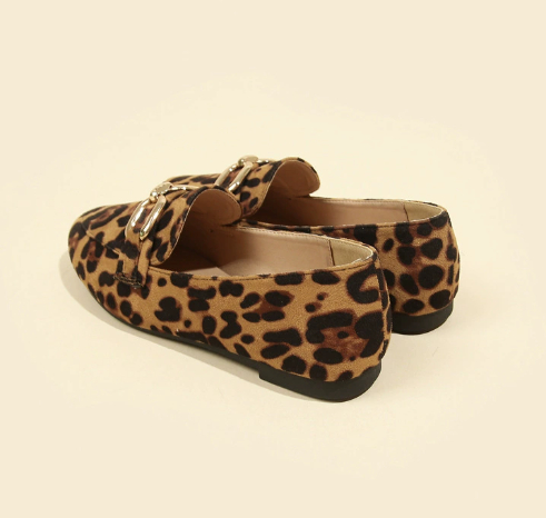 Leopard Print Casual Soft Bottom Pumps Women Casual Shoes Round Toe Flats foto 2