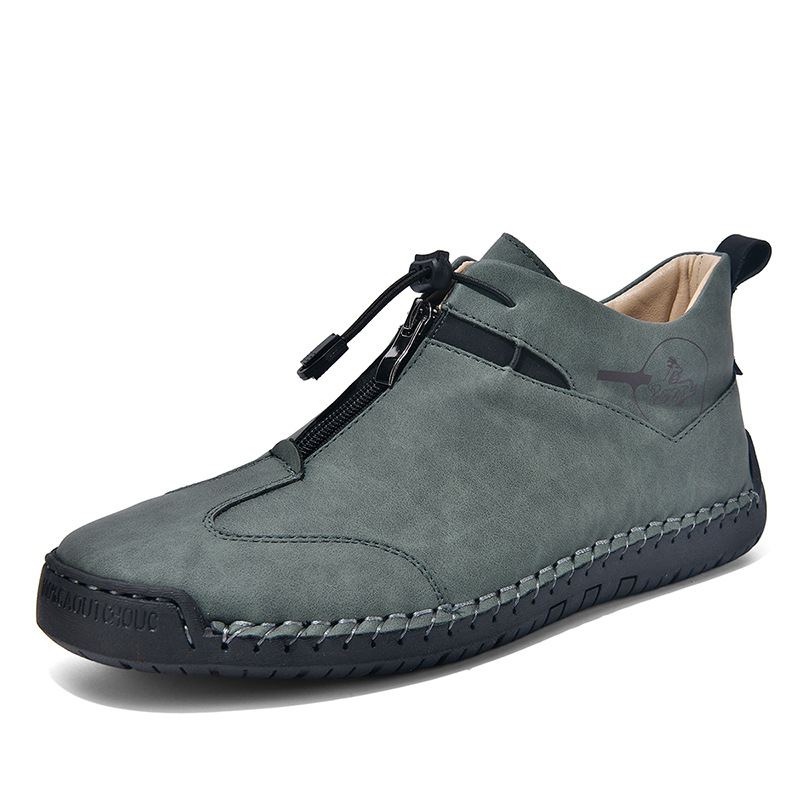 Casual Men's Leather Shoes Travel Middle-aged Doudou Light And Comfortable foto 4