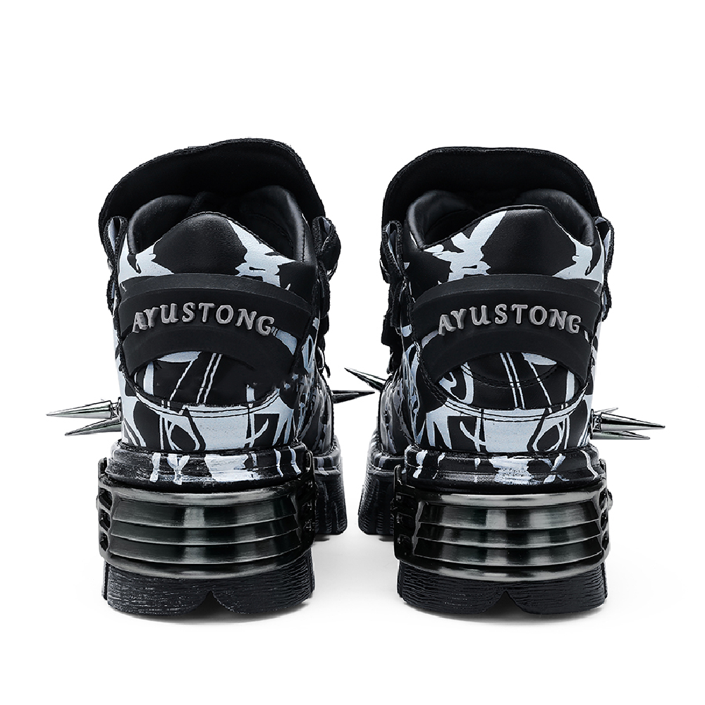 Dark Spikes Platform Shoes Punk Rock Pumps foto 5