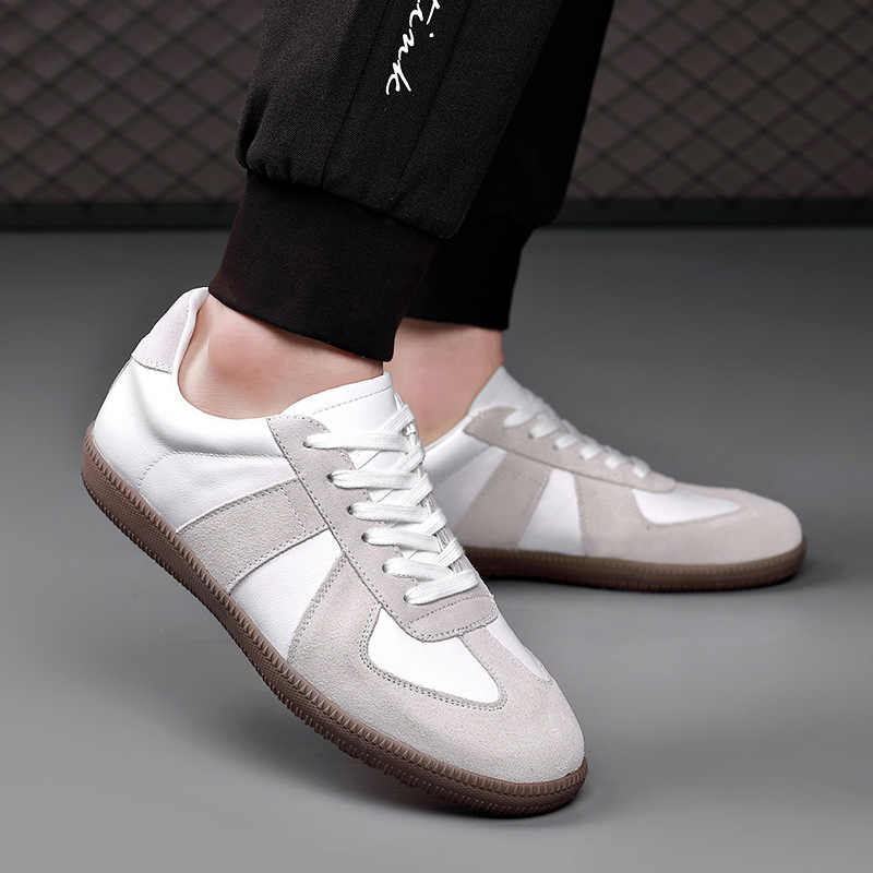 German Training Shoes Men's Leather Casual Trendy All-match Breathable Soft Bottom foto 4