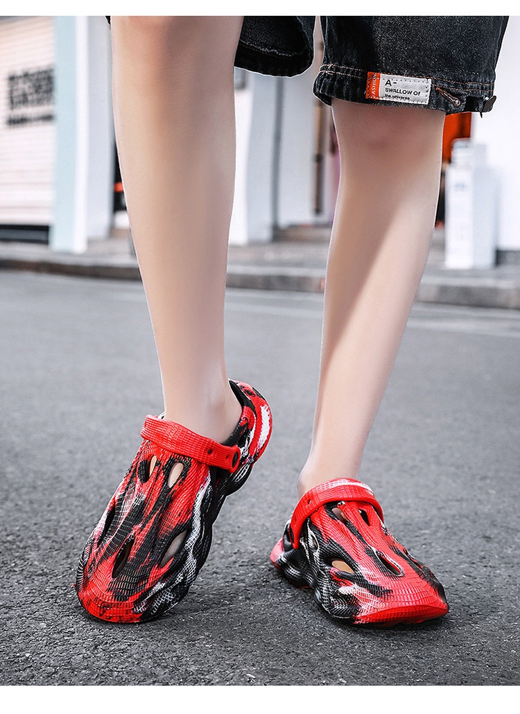 Hollow-out Breathable Closed Toe Slippers Non-slip Dual-use Beach Sandals foto 4
