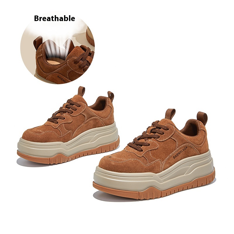 Thick Bottom Height Increasing Sports Board Retro Shoes foto 3