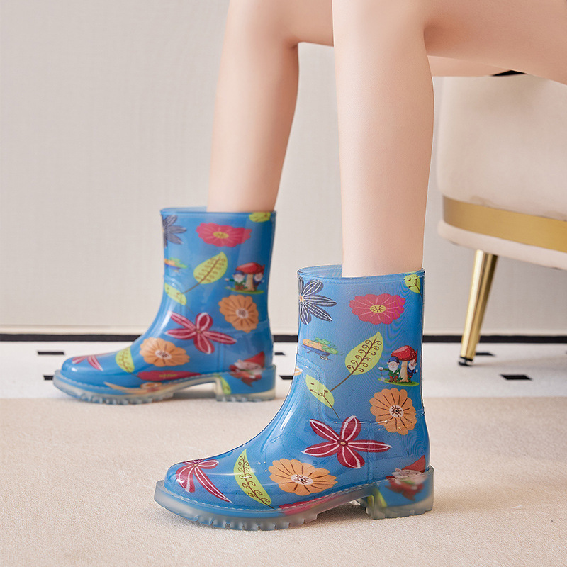 Women's Mid-High Tube Fashion Waterproof Shoes foto 5