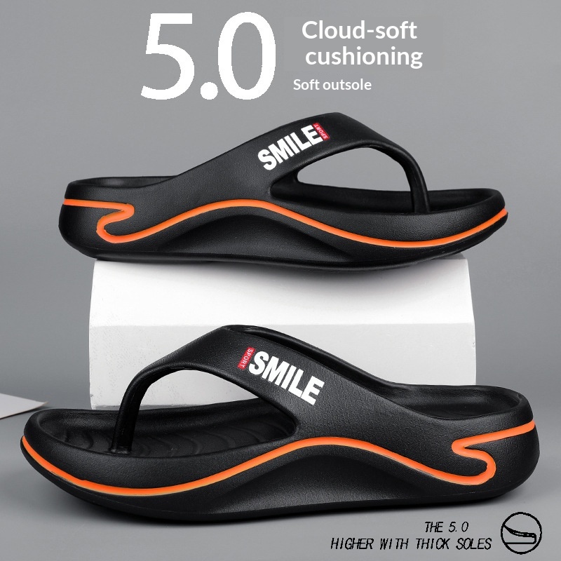 Mens Outdoor Step-on-poop Themed Flip-flops foto 2