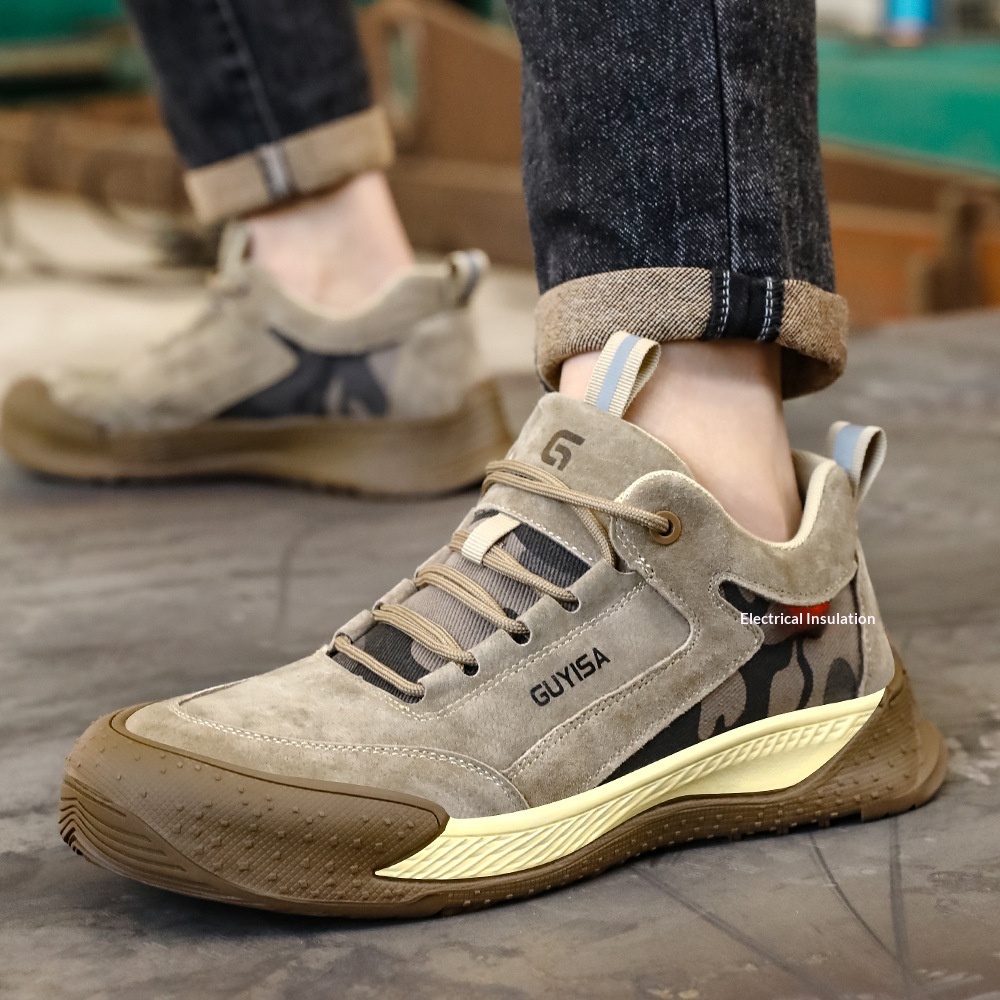 Mens Safety Shoes With Steel Toes Designed To Protect Against Crushing And Puncture Hazards foto 4