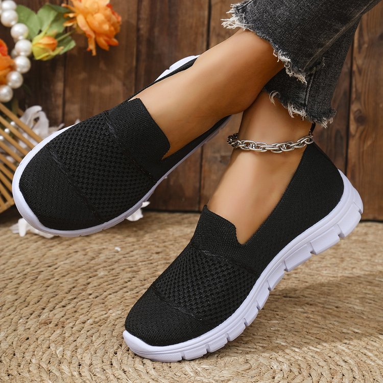 Mesh Breathable Flat Solid Color Casual Shoes For Women foto 5