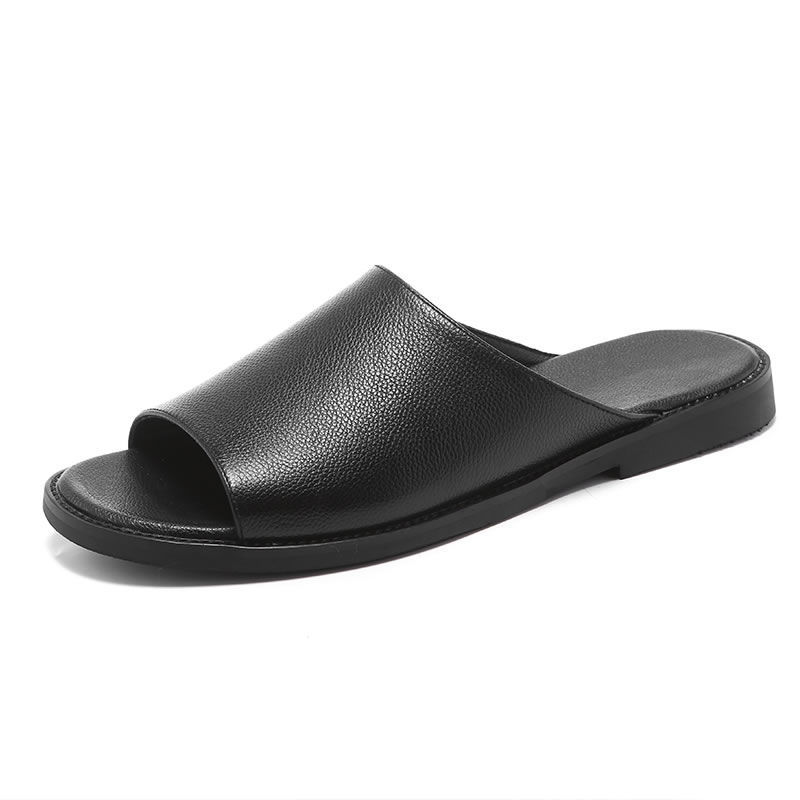 Men's Summer Leather Casual Sandal Slippers foto 5