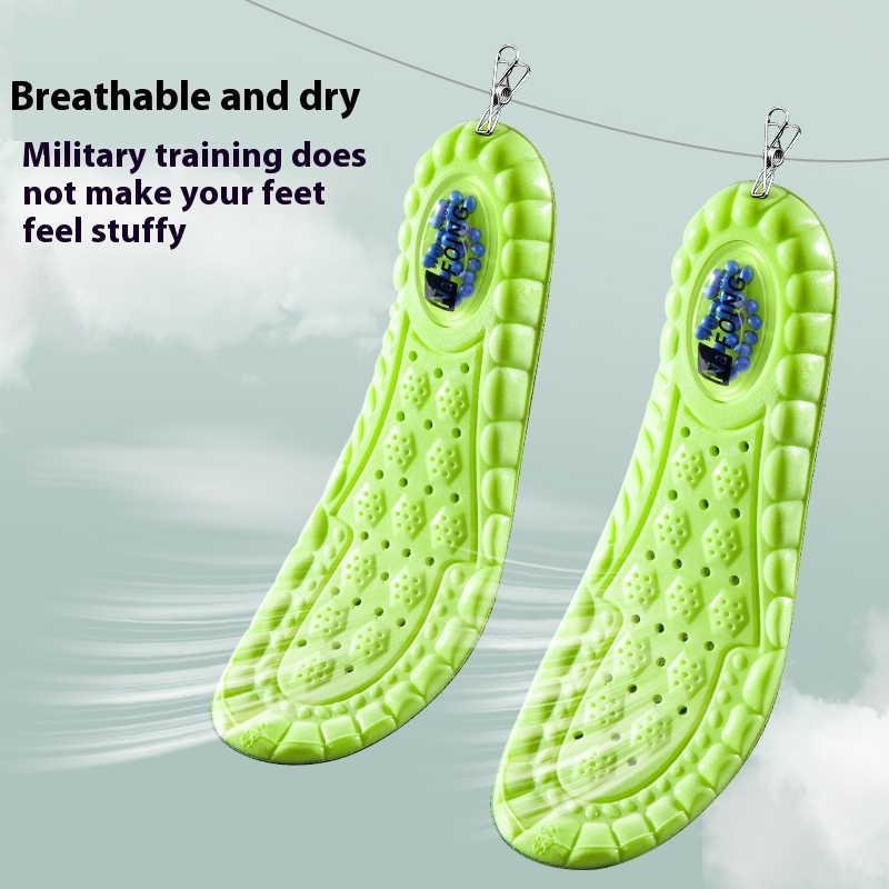 Pu Air Cushion Shock Absorption Thickened Massage Breathable Sweat Absorbing Argy Wormwood Insole foto 5