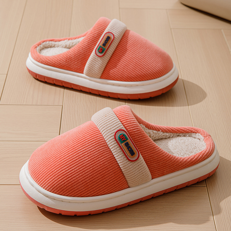 Household Warm Slugged Bottom Non-slip Plush Slippers foto 3