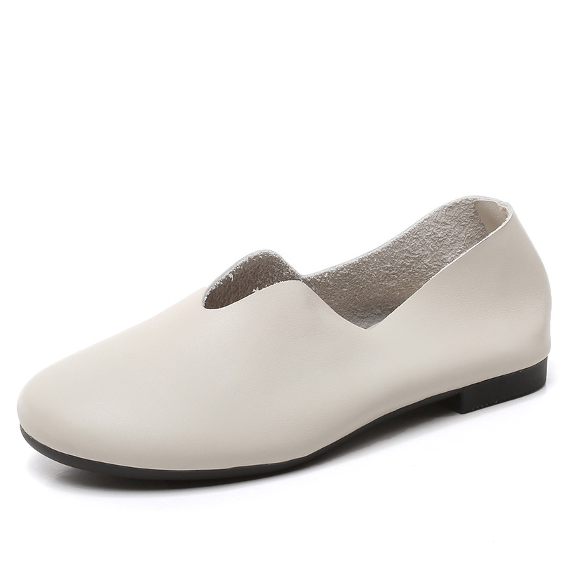Genuine Leather Vintage Handmade Round-Toe Flat Shoes foto 2